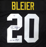 Steelers Rocky Bleier Autographed Signed Black Jersey "4X SB Champ" PSA #S76296
