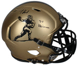 Travis Hunter Autographed "24 Heisman" Gold Logo Authentic Speed Helmet Fanatics