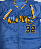 JACOB MISIOROWSKI Brewers Signed Custom Replica Alternate Jersey AUTO - PROVA