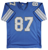 Sam Laporta Authentic Signed Blue Pro Style Jersey Autographed BAS Witnessed 3