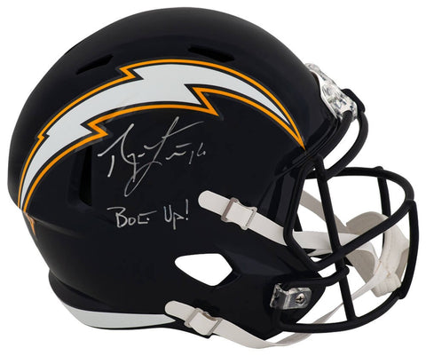 Ryan Leaf Signed Chargers T/B Riddell Full Size Replica Helmet w/Bolt Up -SS COA