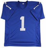 Ahmad "Sauce" Gardner Authentic Signed Blue Pro Style Jersey BAS Witnessed