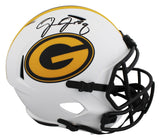 Packers Josh Jacobs Signed Lunar Full Size Speed Rep Helmet W/ Case BAS Witness