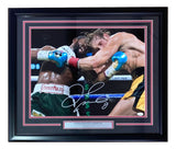 Floyd Mayweather Jr Signed Framed 16x20 Logan Paul Fight Photo JSA