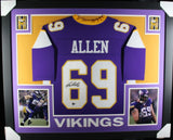 JARED ALLEN (Vikings purple SKYLINE) Signed Autographed Framed Jersey Beckett