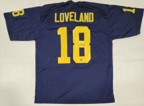 COLSTON LOVELAND SIGNED AUTOGRAPHED COLLEGE STYLE CUSTOM XL JERSEY WITH BECKETT