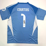 Autographed/Signed Thibaut Courtois Real Madrid Blue Jersey Beckett BAS COA