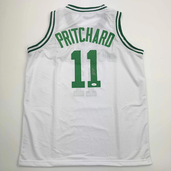 Autographed/Signed Payton Pritchard Boston White Basketball Jersey JSA COA