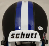 ZACH WILSON AUTOGRAPHED BYU MATTE BLACK SCHUTT FULL SIZE HELMET BECKETT 191106