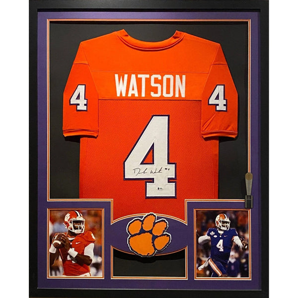 Deshaun Watson Autographed Signed Framed Clemson Tigers Jersey BECKETT