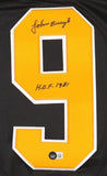 John Bucyk Signed Boston Bruins Throwback Jersey Inscribed "HOF 1981" (Beckett))