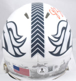 Champ Bailey Signed Broncos Salute 2024 Speed Mini Helmet w/HOF - Beckett W Holo