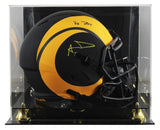 Rams Aaron Donald "3x DPOY" Signed Eclipse F/S Speed Rep Helmet W/ Case JSA Wit