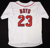 Dennis "Oil Can" Boyd Signed Boston Red Sox Jersey (JSA) BoSox Starter 1982 / 89