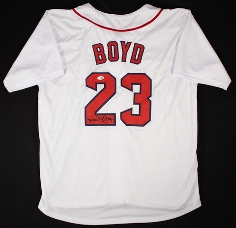 Dennis "Oil Can" Boyd Signed Boston Red Sox Jersey (JSA) BoSox Starter 1982 / 89