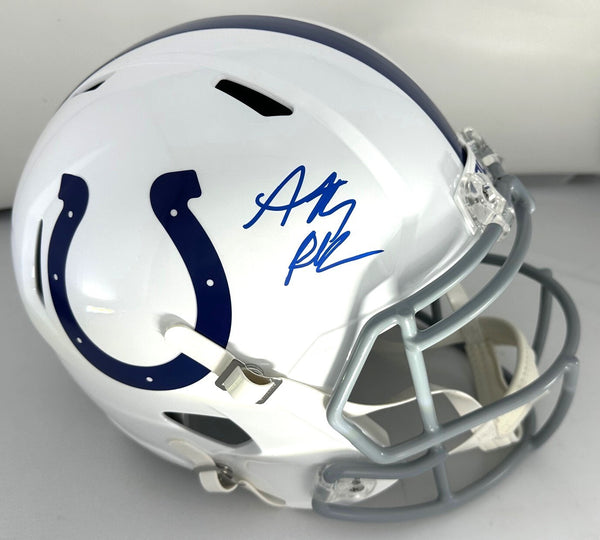 Indy Colts ANTHONY RICHARDSON Signed Full Size REPLICA Speed Helmet AUTO - FAN