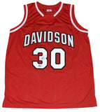 STEPHEN CURRY SIGNED DAVIDSON WILDCATS #30 RED BASKETBALL JERSEY BECKETT