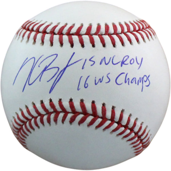 Kris Bryant Autographed Chicago Cubs OML Baseball ROY WS Champs Fanatics 54519