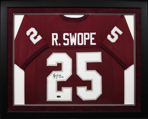 RYAN SWOPE AUTOGRAPHED TEXAS A&M AGGIES #25 MAROON FRAMED JERSEY COA