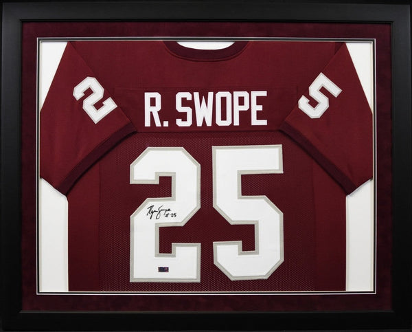 RYAN SWOPE AUTOGRAPHED TEXAS A&M AGGIES #25 MAROON FRAMED JERSEY COA