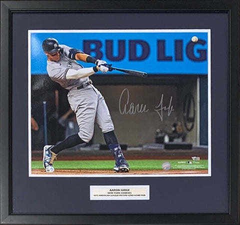 Aaron Judge Autographed Yankees 62 Home Run Signed 16x20 Framed Photo Fanatics