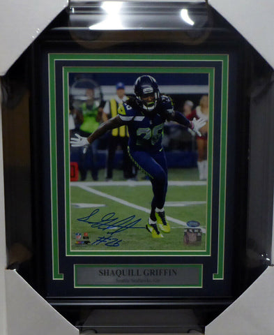SHAQUILL GRIFFIN AUTOGRAPHED FRAMED 8X10 PHOTO SEATTLE SEAHAWKS MCS HOLO 143002
