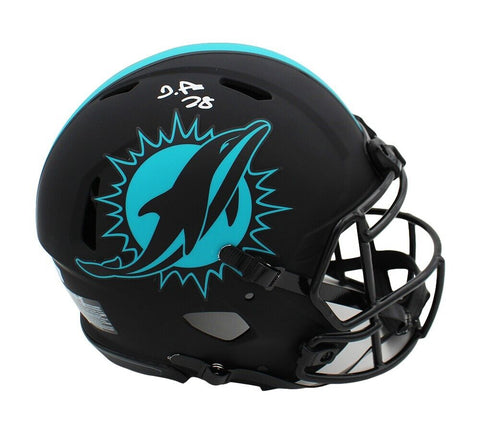 De'Von Achane Signed Miami Dolphins Speed Authentic Eclipse NFL Helmet