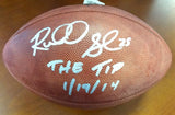 Richard Sherman Auto NFL Leather Football Seahawks The Tip 1/19/14 RS Holo