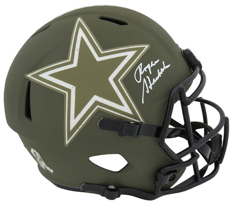 Roger Staubach Signed Cowboys SALUTE Riddell Full Size Speed Rep Helmet (SS COA)