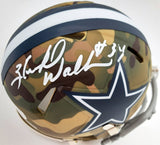 HERSCHEL WALKER AUTOGRAPHED DALLAS COWBOYS CAMO SPEED MINI HELMET BECKETT 185955