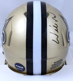 Willie Roaf Autographed Saints Speed Mini Helmet w/HOF- Prova *Black