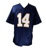 Kyle Hamilton Autographed Blue Custom Football Jersey Notre Dame Beckett