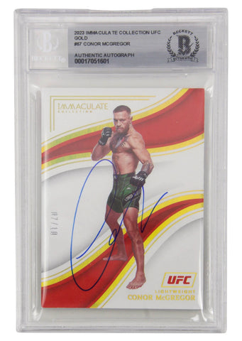 Conor McGregor Signed 2023 Panini Immaculate UFC Gold /10 - BGS Authentic
