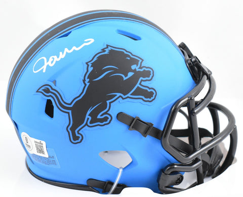 Jameson Williams Autographed Detroit Lions Rave Speed Mini Helmet-Beckett W Holo