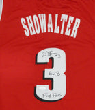 Badgers ZAK SHOWALTER Signed Custom Replica Wisconsin Red Jersey AUTO w/ Script