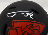 TYRANN MATHIEU AUTOGRAPHED CHIEFS ECLIPSE BLACK SPEED MINI HELMET BECKETT 185747