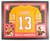Mike Evans Signed Tampa Bay Buccaneers 35x43 Framed Creamsicle Jersey / Beckett