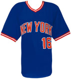 Dwight Gooden (METS) Signed Blue Custom Baseball Jersey - (SCHWARTZ COA)