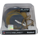 Davante Adams Autographed Los Angeles Rams Slate Mini Helmet Beckett WIT 55040