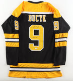 John Bucyk Signed Boston Bruins Throwback Jersey Inscribed "HOF 1981" (JSA)