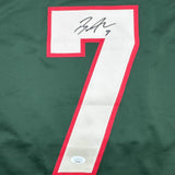 Autographed/Signed Brock Faber Minnesota Green Hockey Jersey JSA COA