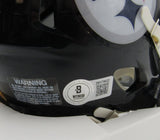 Rocky Bleier HOF Signed/Inscr Black Mini Helmet Steelers Becket Witness 191559