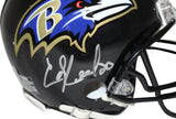 Ray Lewis & Ed Reed Signed Baltimore Ravens VSR4 Mini Helmet Beckett 38886