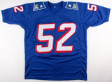 Ted Johnson Signed Patriots Flying Elvis Logo Jersey /JSA COA/3xSuper Bowl Champ