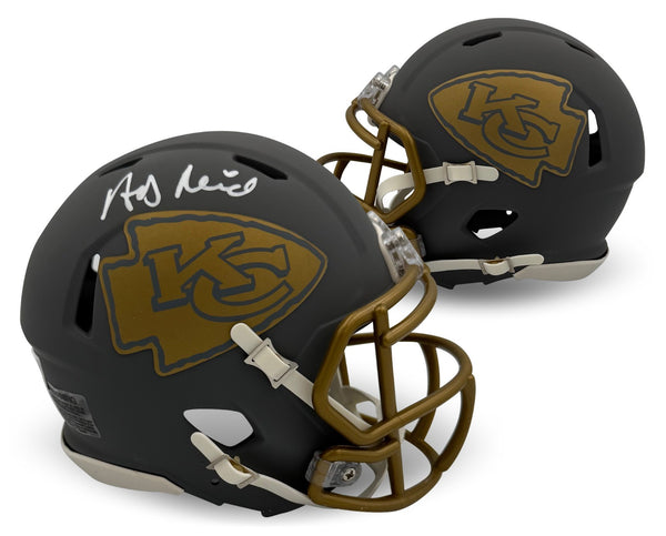 Andy Reid Autographed Kansas City Chiefs Football Slate Mini Helmet Beckett