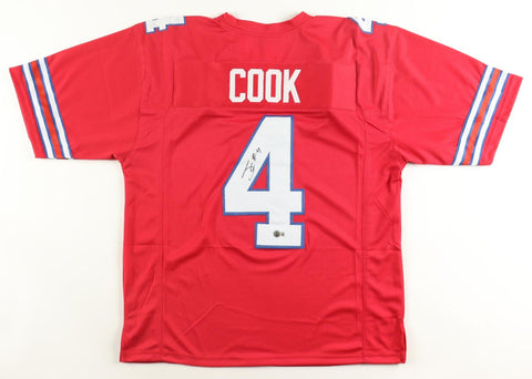 James Cook Signed Bills Jersey (Beckett) Buffalo 2022 2nd Rnd Pick/ Univ Georgia