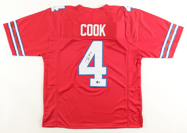 James Cook Signed Bills Jersey (Beckett) Buffalo 2022 2nd Rnd Pick/ Univ Georgia