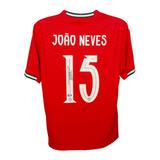 Joao Neves Signed Portugal FC Home Soccer Jersey #15 with Beckett Witness