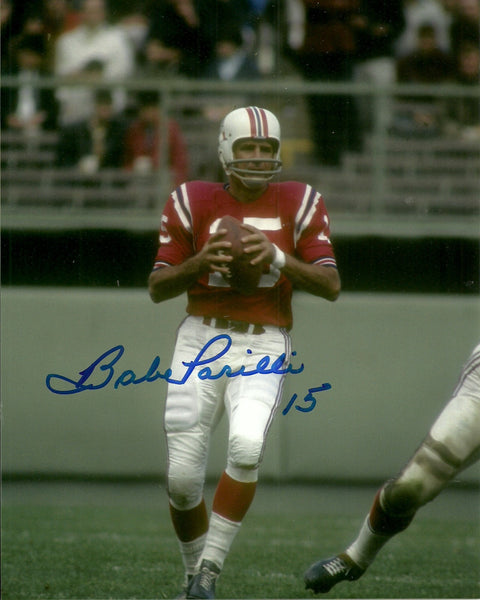 New England Patriots quarterback BABE PARILLI Signed 8x10 Photo #3 AUTO