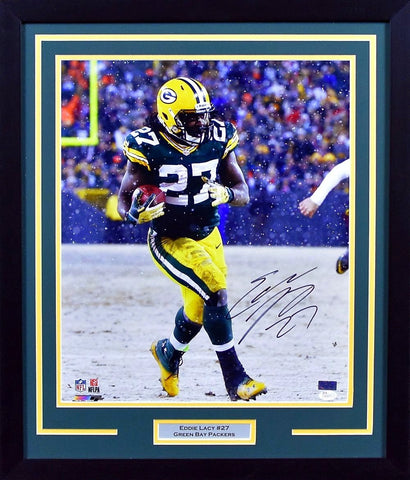 EDDIE LACY AUTOGRAPHED GREEN BAY PACKERS 16x20 FRAMED PHOTO JSA